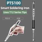 PTS100 "smart" Lötkolben, T12, PD, 5-20 V, 65 W, 3 Spitzen wählbar