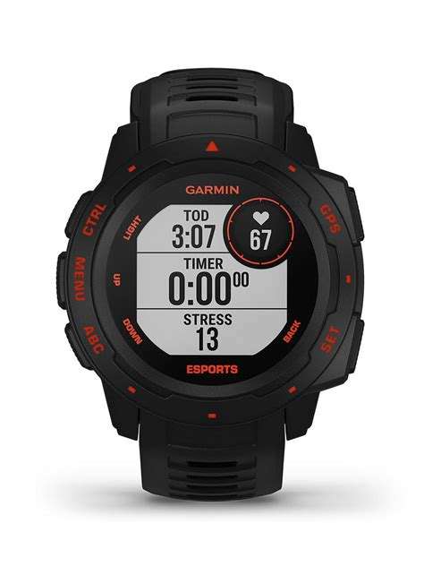 Garmin Instinct E-Sports Edition Smartwatch, Black Lava (010-02064-73)