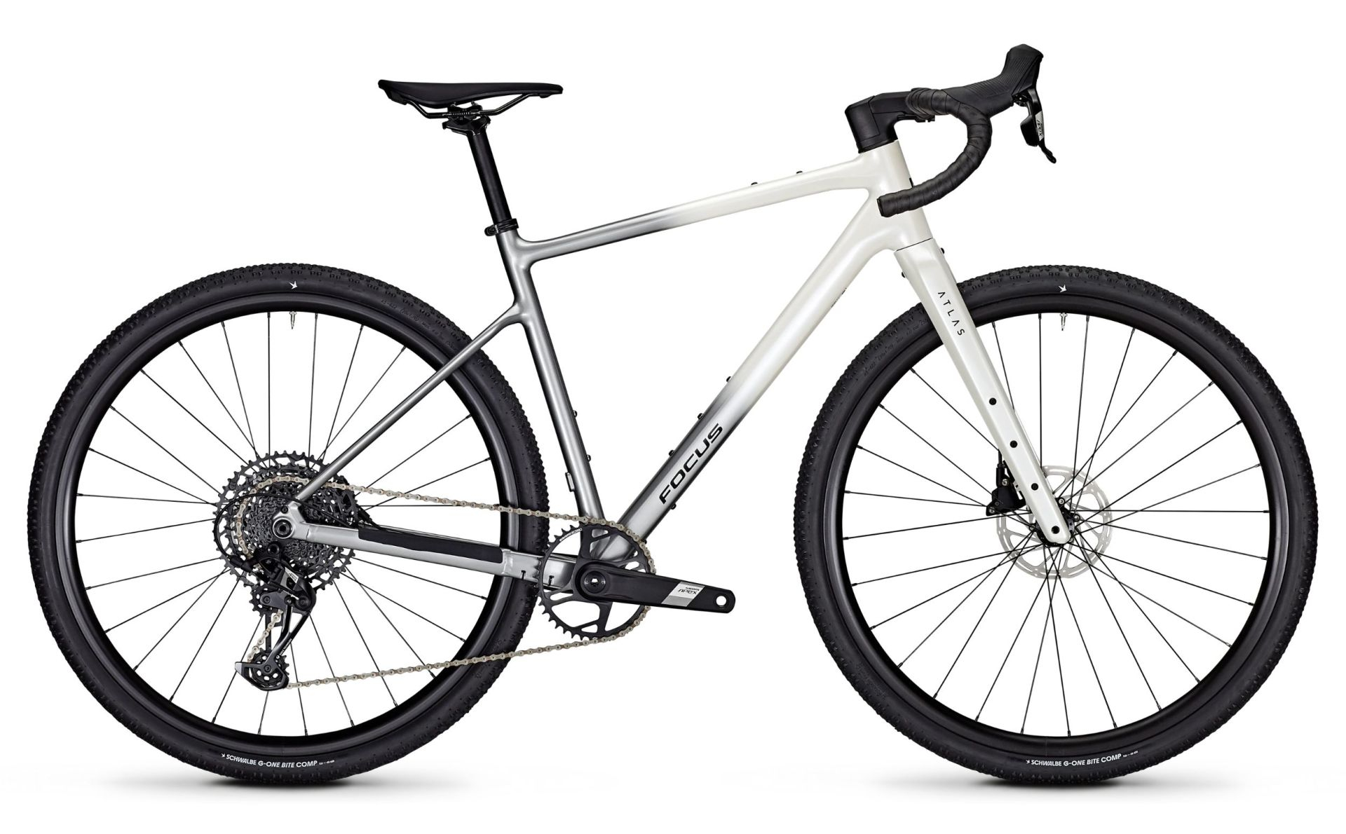 Focus ATLAS 6 APEX LTD - S bis XL - Snow / Silver oder Walnut / Obsidianblack - Gravelbike -SRAM Apex Eagle 1x12