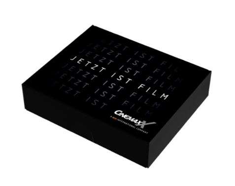 CinemaxX Geschenkbox 2D - (2 Kinogutscheine 2D + 2x Softdrink 0,5l + 1x Popcorn klein)