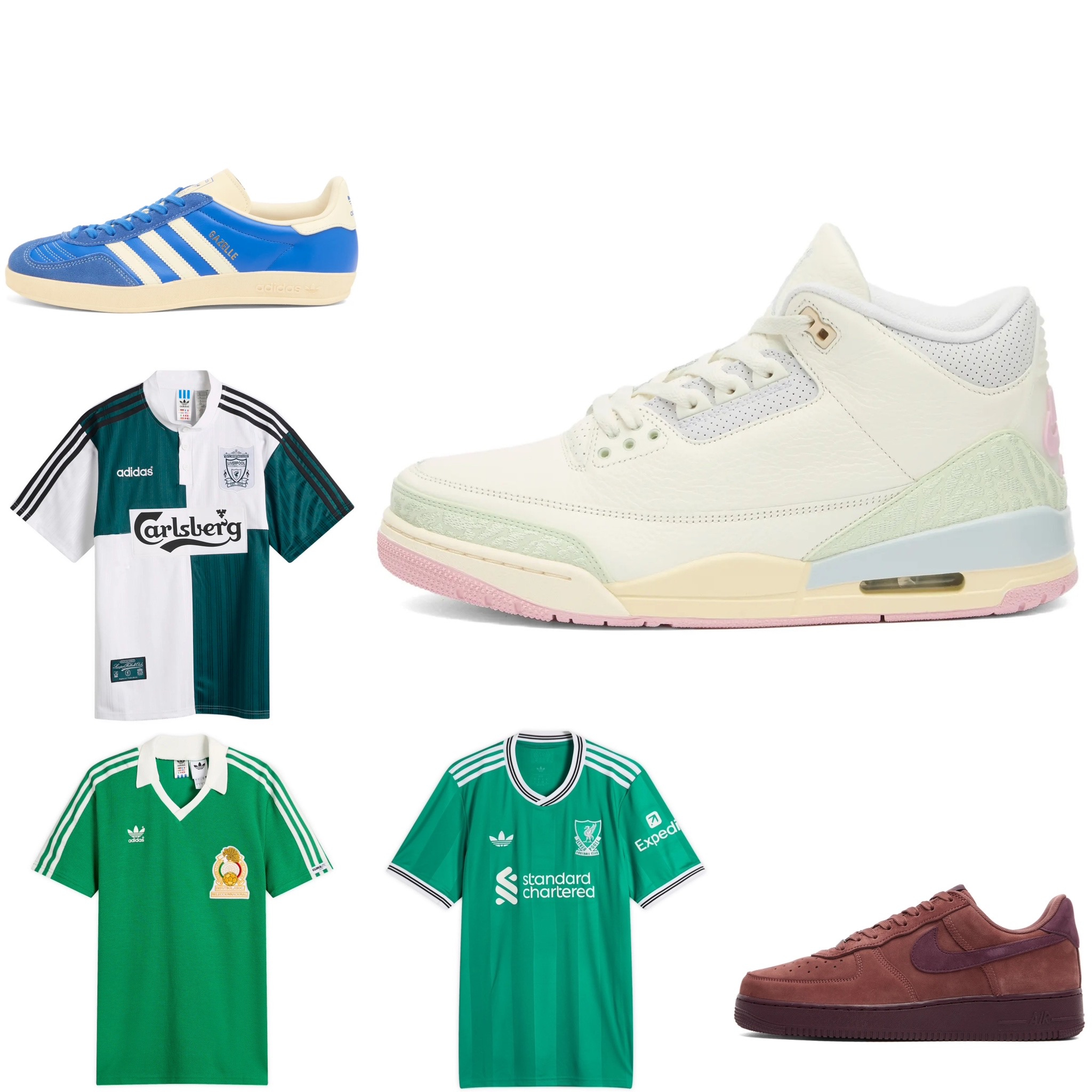 15% Extra-Rabatt - Air Jordan 3 OG • Adidas Gazelle Indoor Sneaker • Nike Air Force 1 Premium • Liverpool FC 1995 Trikot • Mexico 1986 uvm..