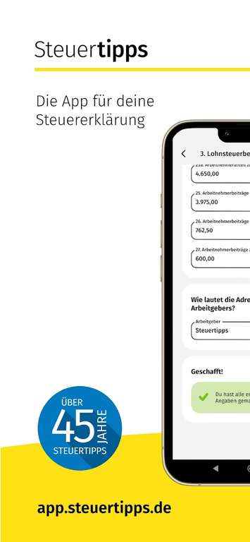 10 Euro sparen bei der neuen Steuertipps-App