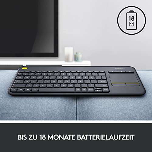 Logitech K400 Plus Kabellose Touch-TV-Tastatur (Amazon)