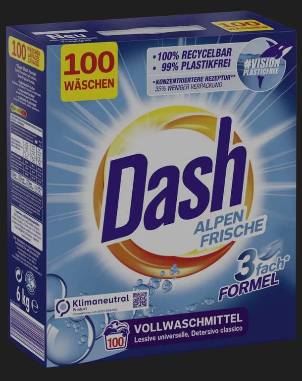 Rossmann Online Dash 100WL Waschmittel Pulver/Flüssig