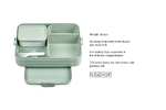 [Prime] Mepal Bento-Lunchbox Take A Break Nordic Green Large – Brotdose mit Fächern, geeignet für bis zu 8 Butterbrote, TPE/pp/abs, 0 mm