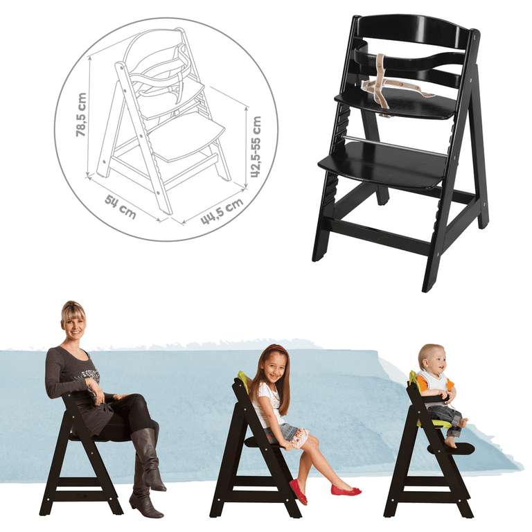 roba Treppenhochstuhl Sit Up III schwarz - Kinderstuhl für 49,50€