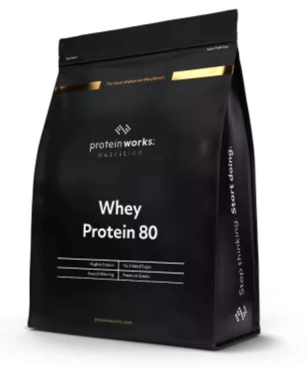 Whey Protein 80 (Konzentrat) | The Protein Works | 4kg (16,76€/kg) | mit Cashback 14,74€/kg | inkl. Neukunden-Goodie