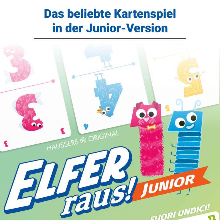 Ravensburger - Elfer Raus! Junior - Kartenspiel 2 - 6 Spieler, Spiel ab 5 Jahren (Prime/MediaMarkt/Saturn)