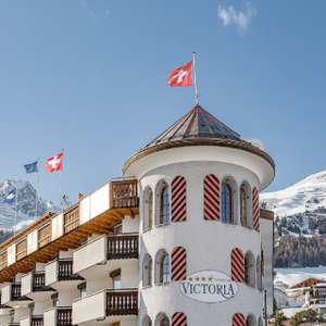 Davos, Schweiz: 2 Nächte inkl. Halbpension / Superior-Doppelzimmer im 4* Turmhotel Victoria / gratis Storno / Winter 2022 & 2023