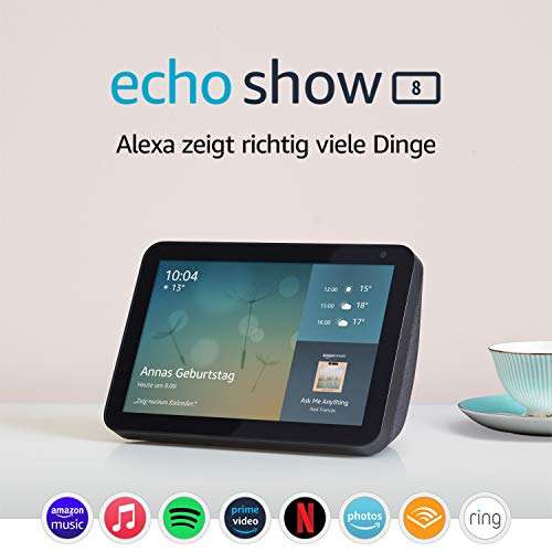 Echo Show 8 (1. Gen, 2019) – Smart Display mit Alexa für 59,99€ inkl. Versand || Amazon, Media Markt