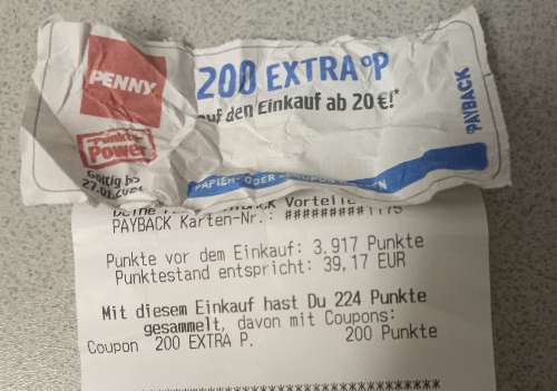[PayBack] 200 Extra Punkte bei Penny ab 20€ Einkaufswert