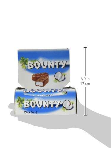[PRIME/Sparabo] Bounty Schokoriegel, Kokos und Schokolade Geschmack, 24 Riegel in einer Packung (24x 57g = 1,37kg)