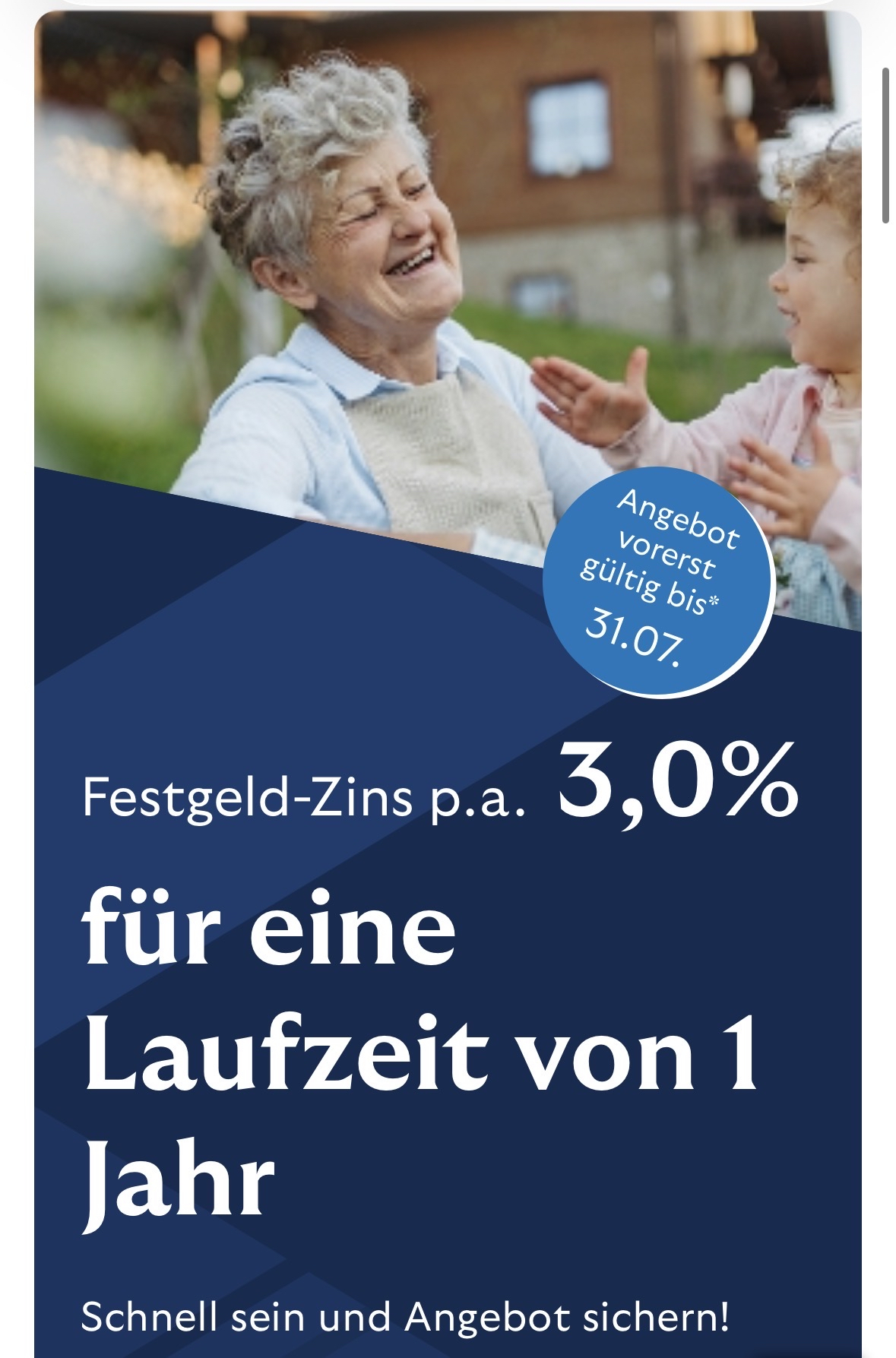 [Bank of Scotland] Festgeld, 3,0 % p. a., 1 Jahr Laufzeit, deutsche Einlagensicherung, Neu- und Bestandskunden