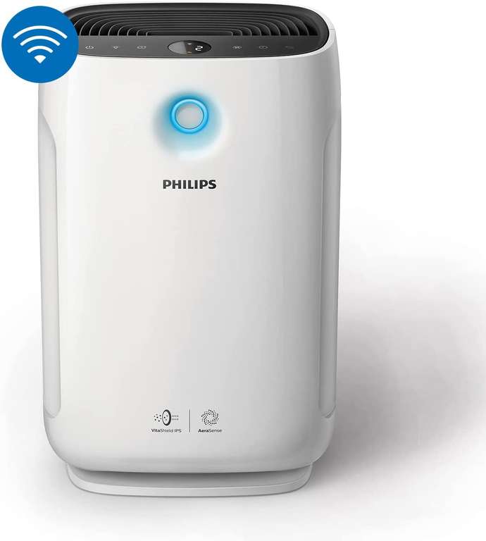 Philips AC2889/10 Luftreiniger (333m³/h CADR, für Räume bis 79m², HEPA-Filter, 5 Stufen, WLAN für App-Steuerung, 19-55dB)