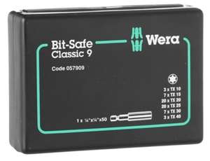 Wera Bit-Sortiment, Bit-Safe 61 Universal 4, 61-teilig, Universalhalter mit Edelstahlhülse, Sprengring, starker Dauermagnet (Prime)