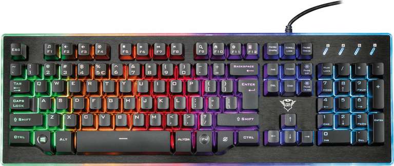 Trust Gaming GXT 860 Thura Halbmechanische LED-Tastatur DE Layout