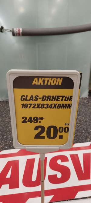(LOKAL Troisdorf Toom) Glastür Drehtür 1972x834x8cm