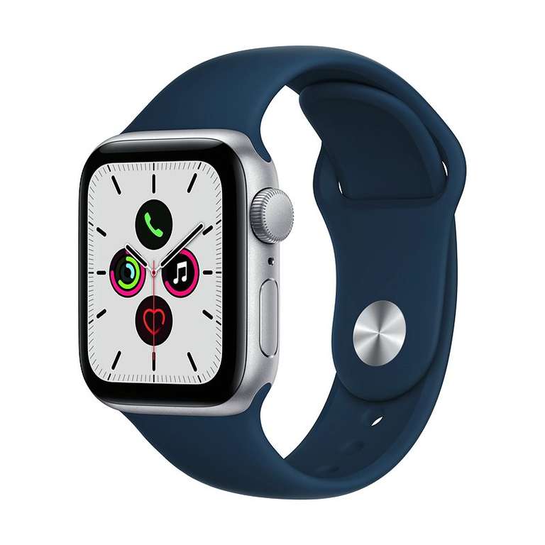 [Alza] Apple Watch SE (1. Generation) (GPS, 40mm) - Aluminiumgehäuse Silber, Sportarmband Abyssblau