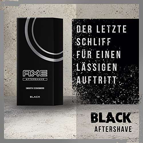 (Amazon Prime Sparabo) Axe Aftershave Black für gepflegte Haut mit frischem Duft 10% Extra