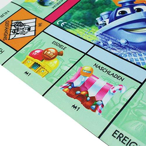 [JAWOLL] Monopoly Junior mit XL Spielmatte statt Spielbrett | Vollwertiges Spiel inkl. Spielfiguren, Karten usw. [OFFLINE]