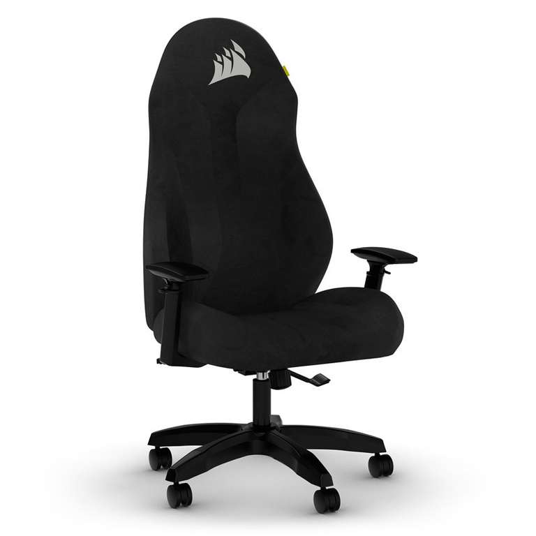 CORSAIR TC60 FABRIC Gaming-Stuhl – Relaxed Fit – Schwarz Gaming-Stuhl (Computerstuhl, mit Stoffbezug)