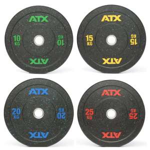 ATX Colour Fleck Bumper Plates 50 mm Hantelscheiben zwischen ~2,02 und 2,94€/kg (10, 15, 20 & 25 kg verfügbar) z.B. 2x 25 kg für 100,80€