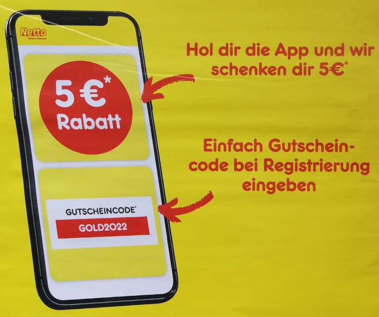 [Netto MD App] 5€ Gutschein für die Registrierung (MEW 20€) | z. B. 20€ ARAL Supercard für 15€