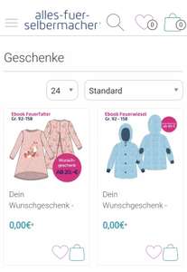 Alles-für-selbermacher, Geschenke ab 20€/40€ Einkaufswert, ebooks Kleid/Jacke