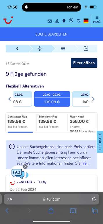 TUIfly Direktflug Düsseldorf nach Luxor für 140 Euro