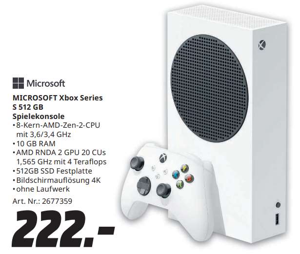 [Lokal München] Xbox Series S 512 GB
