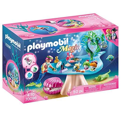 [Prime] PLAYMOBIL Magic 70096 Beautysalon mit Perlenschatulle, Magische Welt der Meerjungfrauen, Meerjungfrauenwelt, ab 4 Jahren