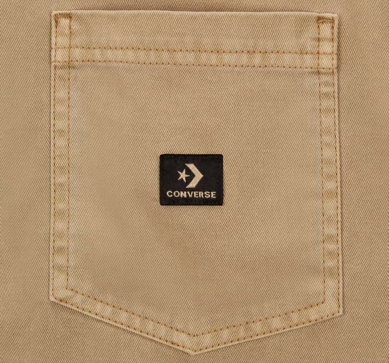 Converse Arbeitshemd aus gewaschenem Canvas mit Reißverschluss nomad khaki (nur noch Gr. XS) | aus 100 % Baumwolle