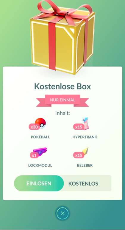 Pokémon Go Kostenlose Box