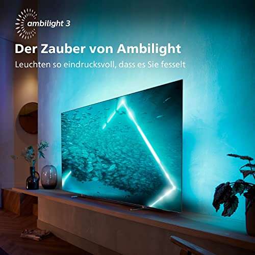Philips 48OLED707 121 cm (48 Zoll) Fernseher B8505/10 Soundbar mit Subwoofer kabellos auf Amazon