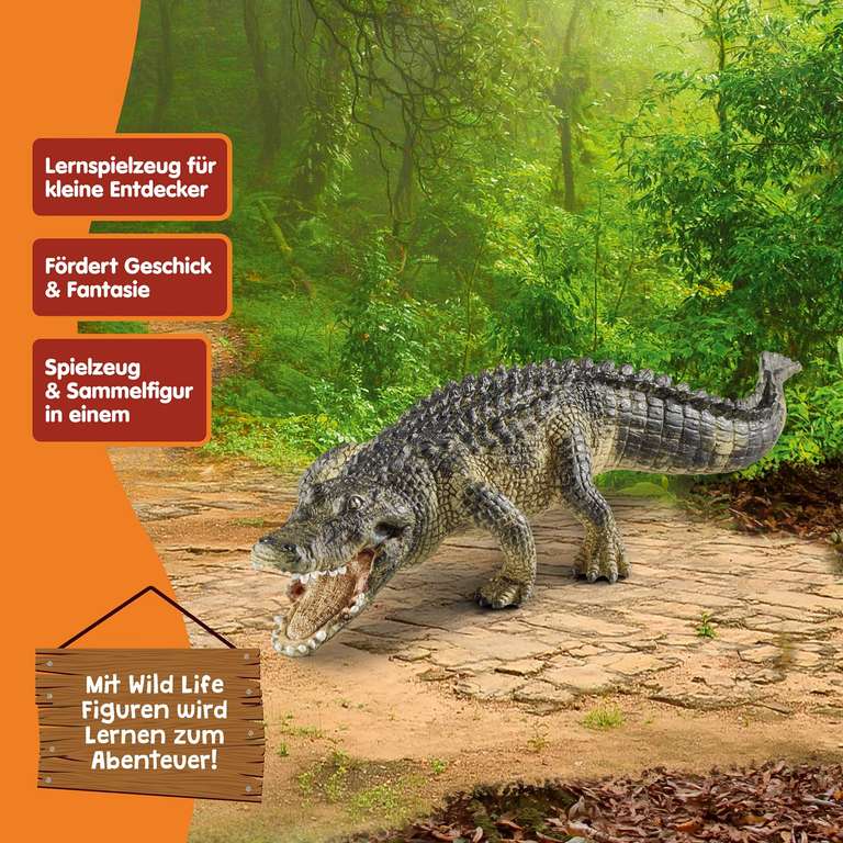 Schleich 42625 Duel Alligator/Anaconda - Figurine Wild Life - Jouet Réaliste Dès 3 Ans
