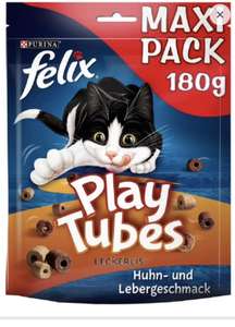 FELIX Play Tubes Katzensnack, Leckerli zum Spielen, mit Huhn- & Lebergeschmack, 5er Pack (5 x 180g) [Prime Vorbestellen]