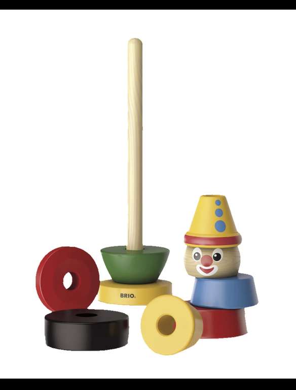 BRIO Clown Holzspielzeug/Stapelspielzeug 9 teilig