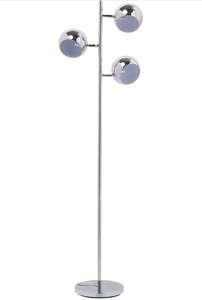 [Prime] Kare Design Standleuchte Calotta Chrome, moderne Stehlampen im Retro Design, Violett (H/B/T) 151x40x25,5cm