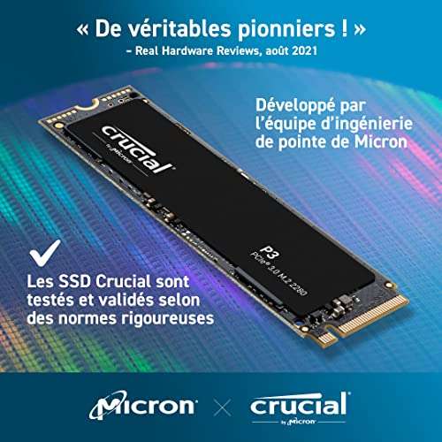 [Amazon FR] Crucial P3 NVMe SSD 4 TB M.2 2280 3D NAND PCIe 3.0