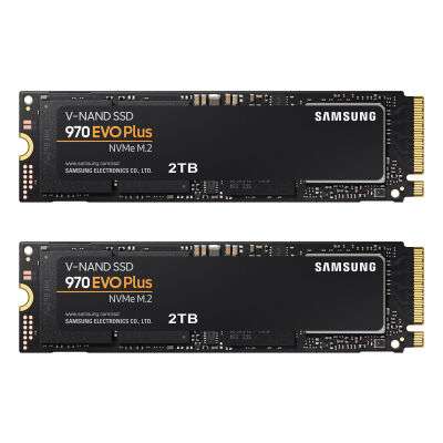 [NBB] - 2er-Pack Samsung 970 EVO Plus SSD 2TB M.2 2280 PCIe 3.0 x4 NVMe / 91,95€ pro STK.