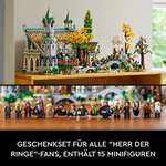 LEGO 10316 Icons Der Herr der Ringe: Bruchtal, Großes Set mit 15 Minifiguren, darunter Frodo und Sam, Fanartikel für Erwachsene