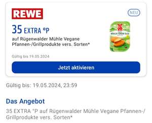 [Payback Rewe | personalisiert] 20 bzw. 35 extra Punkte auf vegane Produkte von Rügenwalder