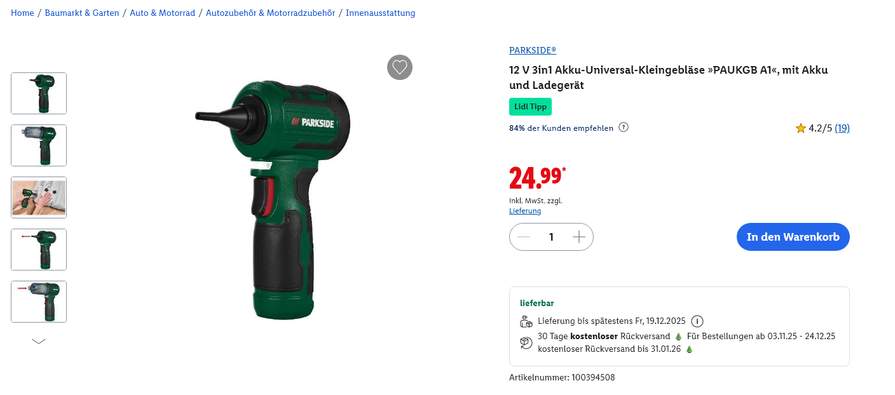 T150 Druckluftgebläse Air Duster 110000 U/min Star Produktbild-Vorschau 2