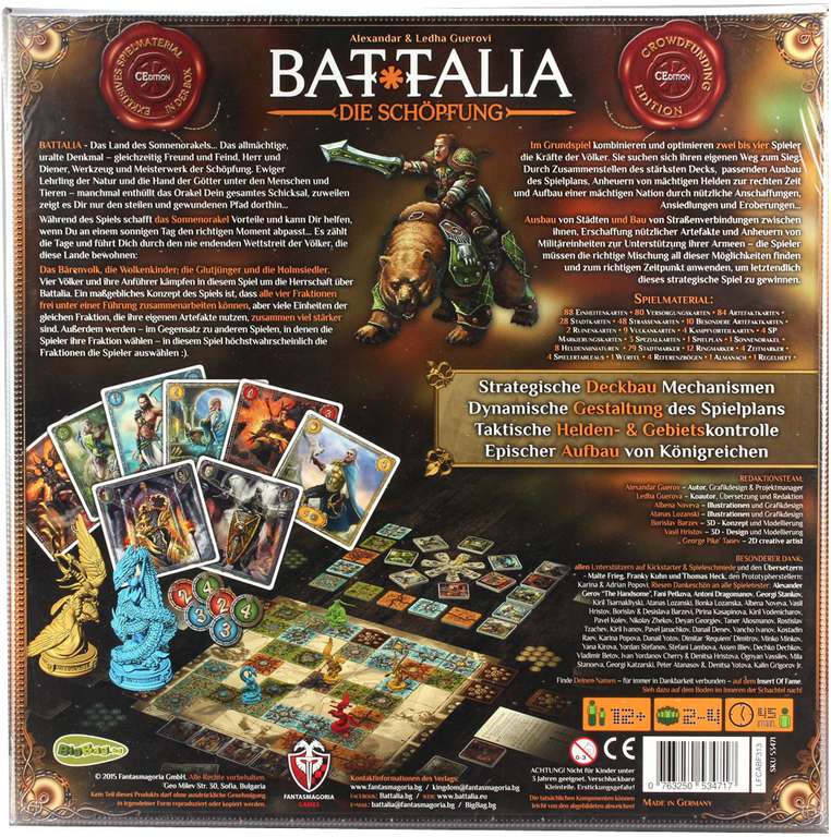 Battalia - Die Schöpfung | Brettspiel / Deckbuilding für 2 - 4 Personen ab 12 Jahren | ca. 45 Min. pro Person | BGG: 7.3 / Komplexität: 3.47