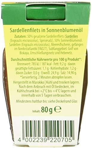 Feinkost Dittmann Sardellen in Sonnenblumenöl MSC zertifiziert (1 x 80 g) (Prime Spar-Abo)