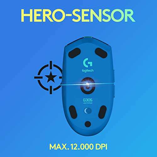 Logitech G305 LIGHTSPEED Blau kabellose Gaming-Maus mit HERO 12K DPI Sensor, 250 Std. Akku für 29,99€ (Amazon & Otto UP)