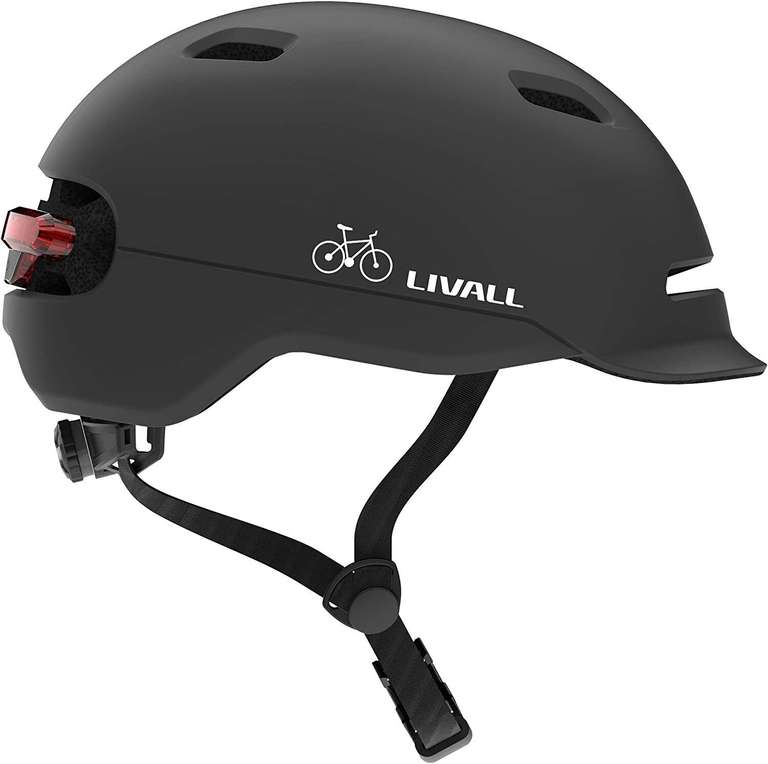 LIVALL C20 Bike Fahrradhelm Gr.L 57 - 61 cm Brems Warnung LED Schutzhelm schwarz