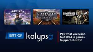 Best of Kalypso (Humble Bundle) (Steam Keys) ab 1 Euro (Dungeons 1/2/3, Tropico 5/6, Commandos 2 HD, Railway Empire, Spacebase Startopia)