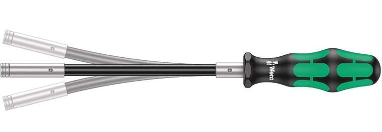 Wera 393 S Bits-Handhalter extra slim mit flexiblem Schaft, 1/4" x 173,5 mm (Prime)