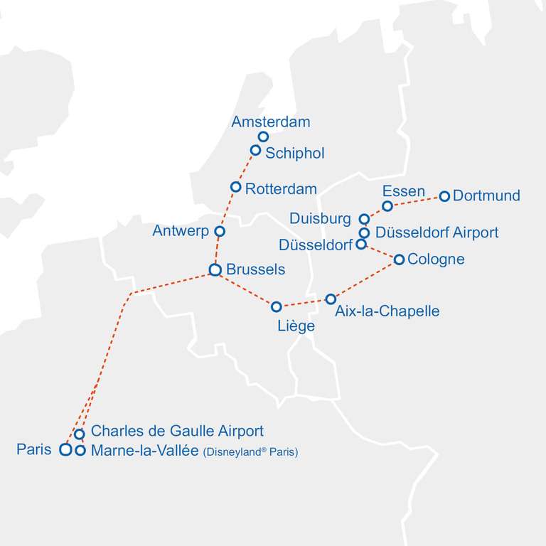 [Thalys] NRW nach: Paris 27€ (U26) bzw. 32€ je Strecke | Brüssel, Lüttich 15€ (U26) bzw. 16€ je Strecke | ab z.B. Dortmund o. Köln